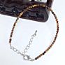 Handmade Gemstone Bracelet 2Mm Small Crystal Faceted Natural Gem Stone Beaded Adjustable Bracelet for Women Jewelry