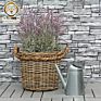 Handmade Natural Material Wicker Flower Storage Basket Willow Plant Planters with Plastic Liner