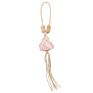 Handmade Natural Rose Quartz Healing Crystals Hanging Car Ornament Decor Home Indoor Decoration Ornaments for Christmas Party