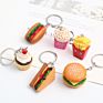 Handmade Simulation Dog Keyring Cake Sandwich Keyring French Fries Popcorn Hamburger Keychains Pendant Food