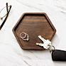 Handmade Wood Wooden Hexagon Jewelry Trinket Key Tray Ring Dish