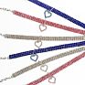 Heart-Shaped Pet Necklace Dog Chain Cat Crystal Love Collar Pet Necklace Jewelry