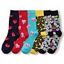 Hf Sales Smiling Face and Heart Pattern Stocking Long Socks