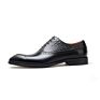 High-End Brown Brogue Oxford Dress Shoes Hand Crafted Lace up Leather Shoes for Men
