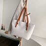 High Capacity Pu Leather Lady Tote Shopping Shoulder Handbag