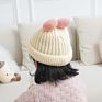 High Elastic Cartoon Bow Knot Knitted Baby Kids Cute Autumn Children Warm Beanie Hat