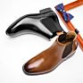 Hight Tip Brown Black No Lace Leather Increase Casual Boots Leather Genuine Leather Elevator Shoes for Men