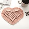 Home Creative Handmade Fringe Coasters for Drink Table Top Cup Mat Dinning Room Placemat for Home Decor