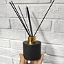 Home Office Fragrance Empty round Reed Aroma Diffuser Black Glass Bottle
