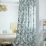 Home Sheer Curtains for Living Room Leaf Printed Grommet Top Window Curtain Drapes Botanical Semi-Sheer Cur