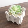 Hotsale Indoor Decoration Desk Plant Artificial Succulents Plant with Wood Fence Base for Home Office Decoration