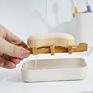 Household Handmade Biodegradable Bathroom Bamboo Soap Holder Dish Tray