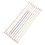 Hupo.Hutu Natural Minimalist Dainty Handmade Glass Cut String 18K Gold Plated Beading Crystal Bracelet for Women