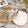 Hy Gold White Pineapple Ceramic Plate Porcelain Candy Trinket Tray Dish Jewelry Storage Tableware Decorative