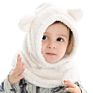 Hzm-18180 Baby Kids Warm Hats Thick Woolen Earflap Hood Fleece Hat Scarves with Ears