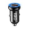 Ibd Pd 18W Car Usb Fast Charger Small Dual Blue Led Fast Car Charger Mini 36W Usb Metal Quick