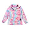 In-Stock Women Quarter Zip Tie Dye Pv Fleece Pullover