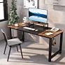 In Stock Directly Simple Home Office H Leg Student Simple Learning Long Shaped Desktop Corner Computer Laptop Desk
