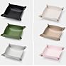 In Stock Folding Leather Valet Tray Pu Leather Organizer Tray with Small and Big Size