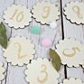 Infant Memory Card Flower Fridge Wooden Craft Laser Engraving Monthly Milestone Card