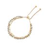 Ins Natural Stone Crystal Multilayer Bracelet Real Gold Plated Adjustable Triple Layer Crystal Beads Chain Bracelet