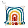 Ins Northern Style Colorful Rainbow Tassel Bohemia Living Room Decoration Throw Pillow