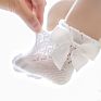 Ins Style Bow Combed Cotton Antiskid Novelty Baby Mesh Princess Socks