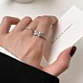 Ins Twist Ring Female Korean Personality Art Web Celebrity Design Thread Bow Open Ring