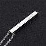 Inspirational Mantra Personalized Engraving Slogan Quote Message Vertical Bar Stainless Steel Pendant Necklace for Men