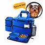 Insulated Eco-Friendly Foldable Travel Pet Carrier Cat Bog Tote Food Bag with Collapsible Bowl for Med and Large Dogs