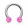 Internal Thread Opal Ball Circular Barbell Nose Rings Body Piercing Jewelry