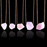 Irregular Nuggets Gold Color Natural Quartz Stone Necklace Amethysts Amazonite Lapis Quartz Pendant Necklaces