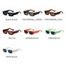 Jelly Color Sqaure Plastic Frame Wide Legs Shades Sunglasses Women