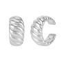 Jewelry 18K Gold Plated Jewelry 925 Sterling Silver Twist Croissants Ear Cuff for Women