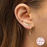 Jewelry 925 Sterling Silver Plain Simplist Hoop Earrings Dainty Silver Earring