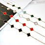 Jewelry Luxury Gift Stainless Steel 18K Gold Women Lucky Flower Bracelet