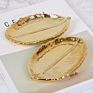Jewelry Organizerdisplay Tray for Wedding Decorative Gold Leaf Plate Ring Earrings Necklace Organizer Ceramic Display Dish Stand