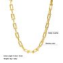 Jewelry Stainless Steel Necklace Men Women 18K Gold Hip Hop Link Chain Necklace