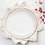 Jk Ceramics Plates Restaurant Gold Rimmed White Porcelain Dinner Plate Dishes Set