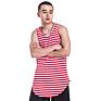 Jl-10901 Trend Men's Striped Tank Top 100% Cotton Mens Sleeveless Vest with Label