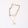 Joolim Coin Multi Layered Necklace Stainless Steel Statement Necklace Jewelry