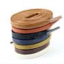 Jordan 1 Thin Flat Wax Shoelaces Waxed Cotton Shoe Laces Thread Solid Color Dress Boots Shoelace