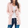 Jq3 Women Sweater Cardigan with Pocket Female Knitted Cardigan Knit Sweater Autumn Tops