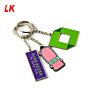 Keychain Shape Gold Platinng Metal Rainbow Keychain for Lgbt