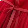 Kids Clothing Girls Christmas Red Short Sleeve Dress Children Year Holiday Party Dresses Shiny Stars Pattern Velvet Tulle