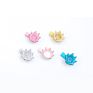 Kids Hair Crown Bows with Full Covered Hair Clips for Baby Girls Mini Hair Pins