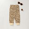 Kids Printed Pajamas Girls Leopard Print Long Sleeve Shirt and Leggings Pajamas Set