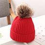 Kids Warm Embroidered Knitted Beanie Cap with Pom Pom