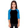 Kids Wear Customized 3/4 Tshirt Raglan Whosale Children's Girl Baseball T Shirt