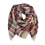 Knit Checkeds Kid Scarf Square Shawl Kids Plaid Blanket Scarves Bandana Designer Acrylic Oversize Shawl